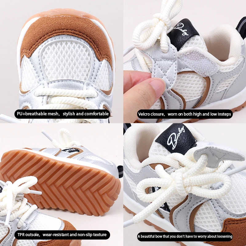 Baby Boys Girls Spring and Summer Mesh Single Shoes New Soft Bottom Non-slip Walking Shoes 1-2 Years Old Baby Trend Casual Shoes 5