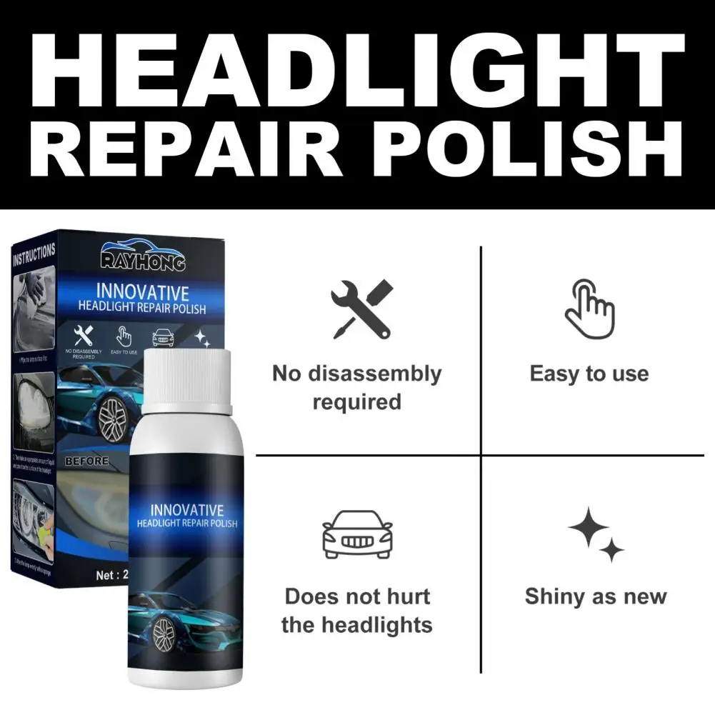 Effective Car Coating Yellowing Scratch Removal Lamp Repair Fluid Safe Lamp Repairing Agent Long Lasting for Vehicle