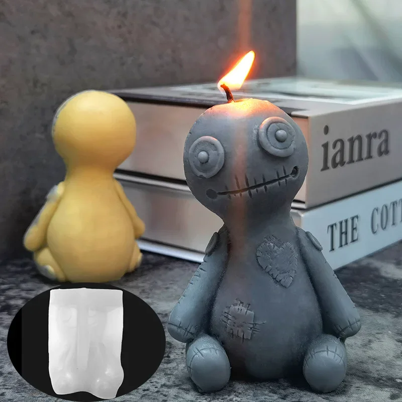 New Halloween Curse Doll Candle Silicone Mold DIY Craft Plaster Resin Soap Making Kit Aromatherapy Candle Handmade Holiday Gift