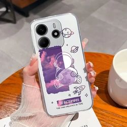 Sparkling Butterfly Flower Shockproof Non - Slip Transparent Phone Case for Note 14 4G (Global) (U271)
