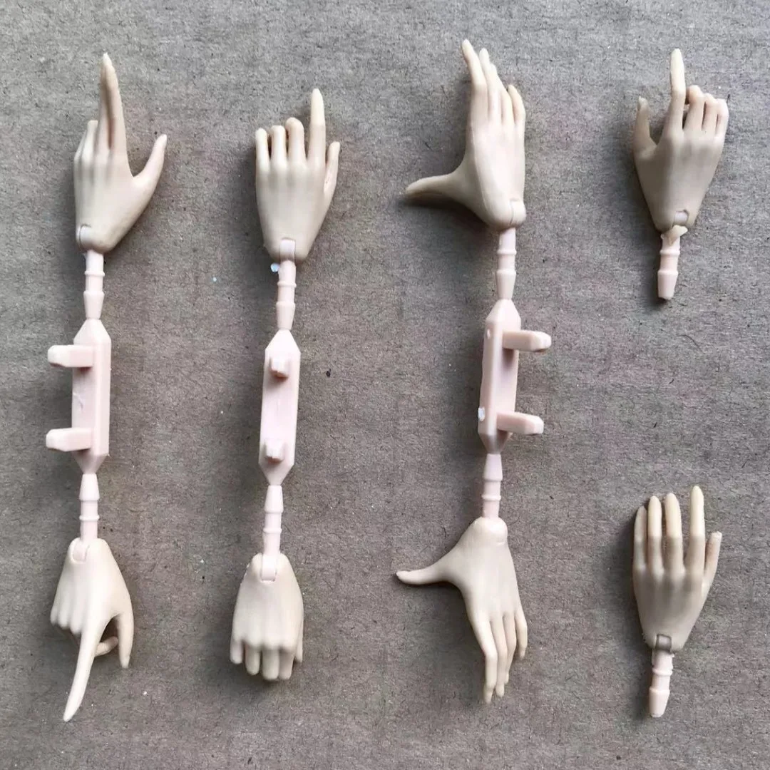 1/6 Doll Hands Feet Super White Beige Brown Doll Accessories 4 Gesture Doll Hands Decors For Female Dolls