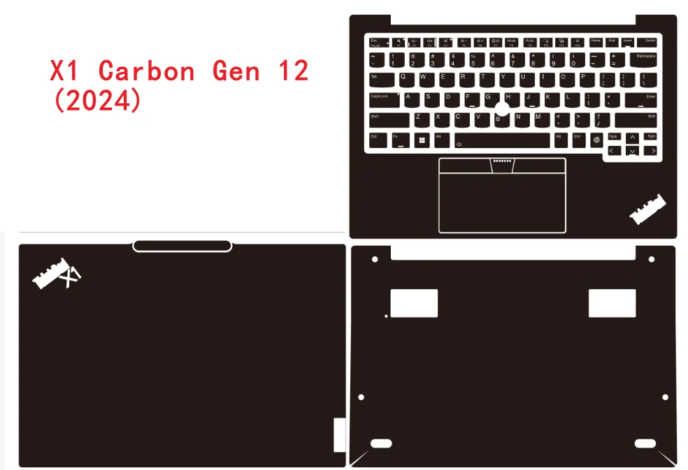 레노버 씽크패드 X1 카본 14세대 아우라 에디션 2026 / X1 카본 13세대 2025 / 12세대 2024 프리컷 스티커 스킨 커버 팜레스트