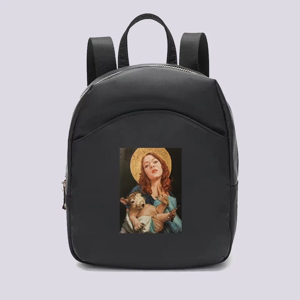 Women Backpacks for Girls Casual Small Daypack Black Fashion Funny Printing Rucksack School Bags for Girl's Backpack