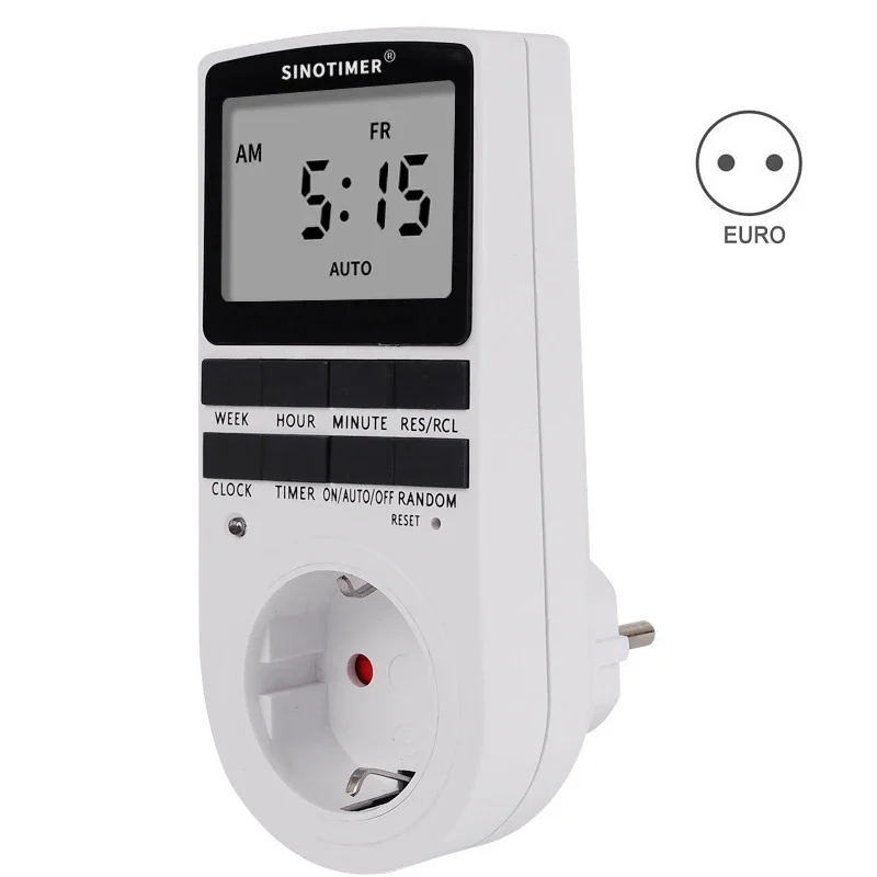 SINOTIMER TM515 LCD Display Digital Weekly Programmable Electrical Wall Plug-in Power Socket Timer Switch Outlet Time Clock 220V 110V AC - Image 3