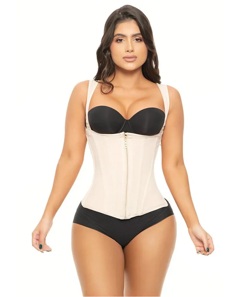 Fajas Vest Zipper Breasted Shaping Tank Top Ultra Waist Girdle Waist Trainer Corset Slimming Belt Shaper