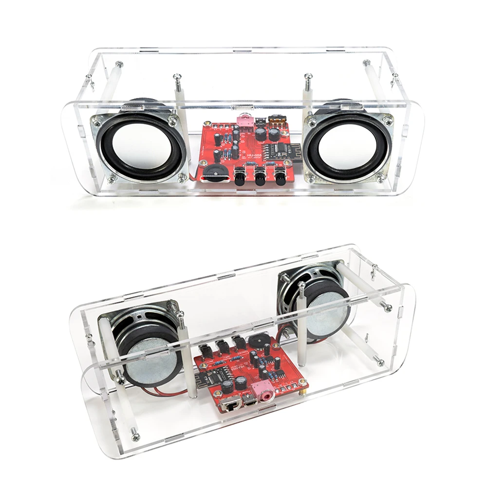 DIY Bluetooth Speaker Kit Loose Part Dual-channel Stereo Desktop Music Player Circuit Board Welding Practice Kit