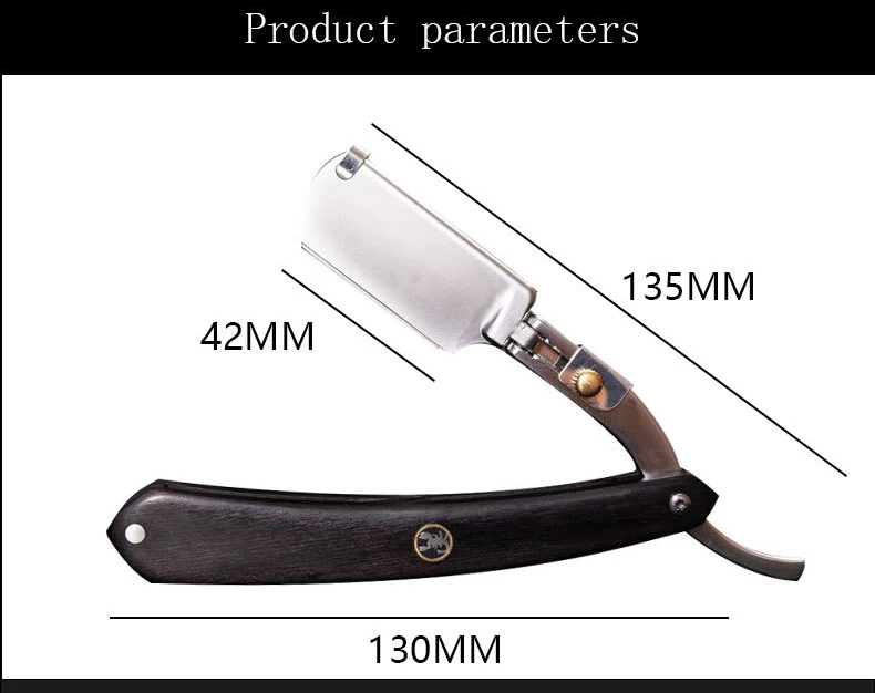 Klingenrasierer mit Holzgriff, professioneller Friseurrasierer, Augenbrauenrasierer, austauschbare Klingenrasierer für Männer, Geschenk – Detail 8