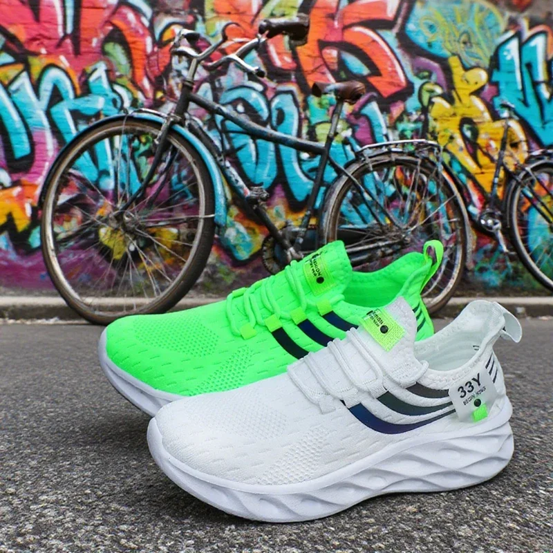 Summer Men's Shoe Street Explosion Trend Breathable Mesh Sneakers Fashionable Versatile Cushioning Soft SoleTennis Walking Shoes