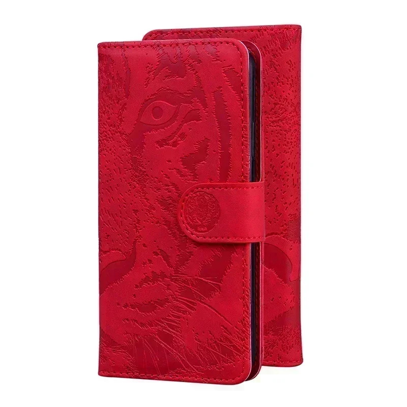 Leather Flip Wallet Phone Case with Stand and Card Holder - Universal Fit