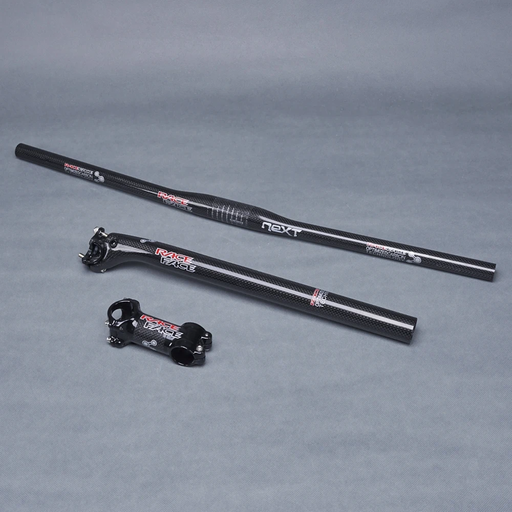 Race Face Next Glossy 3K Carbon Fiber Bike MTB Handlebar Sets Mountian Bicycle Handlebar Stem Seatpost