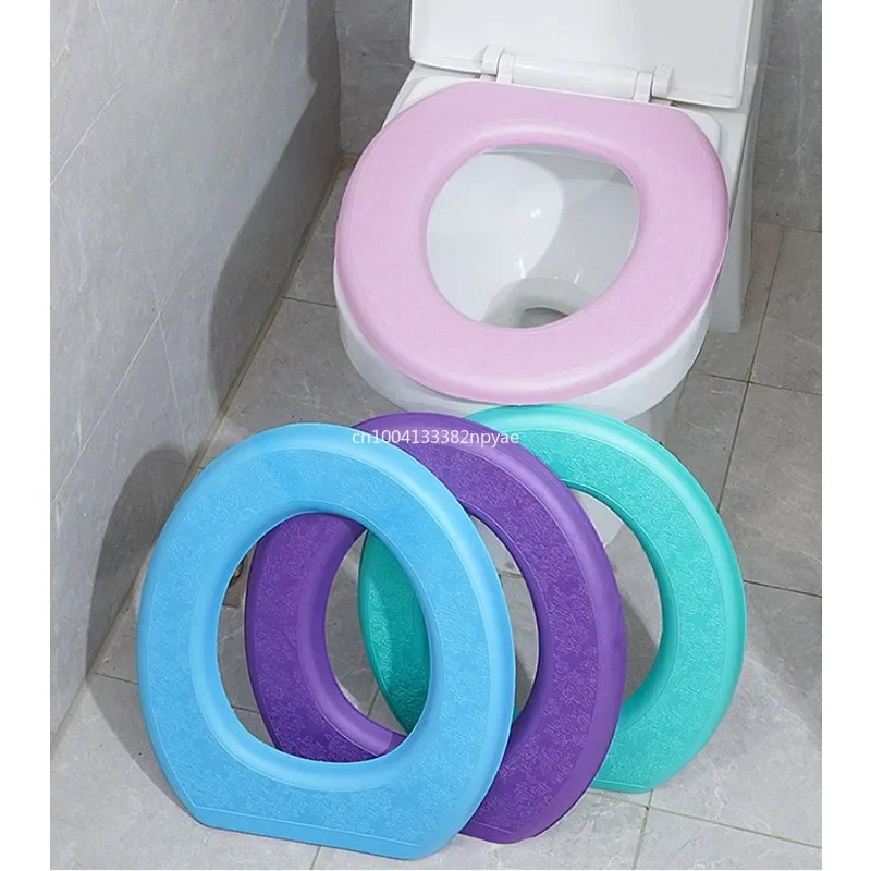 Toilet Seat Cover 1pcs Waterpoof Soft Toilet Seat Cover Bathroom Washable Closestool Mat Pad Cushion O-shape Toilet Seat Bidet Cover
