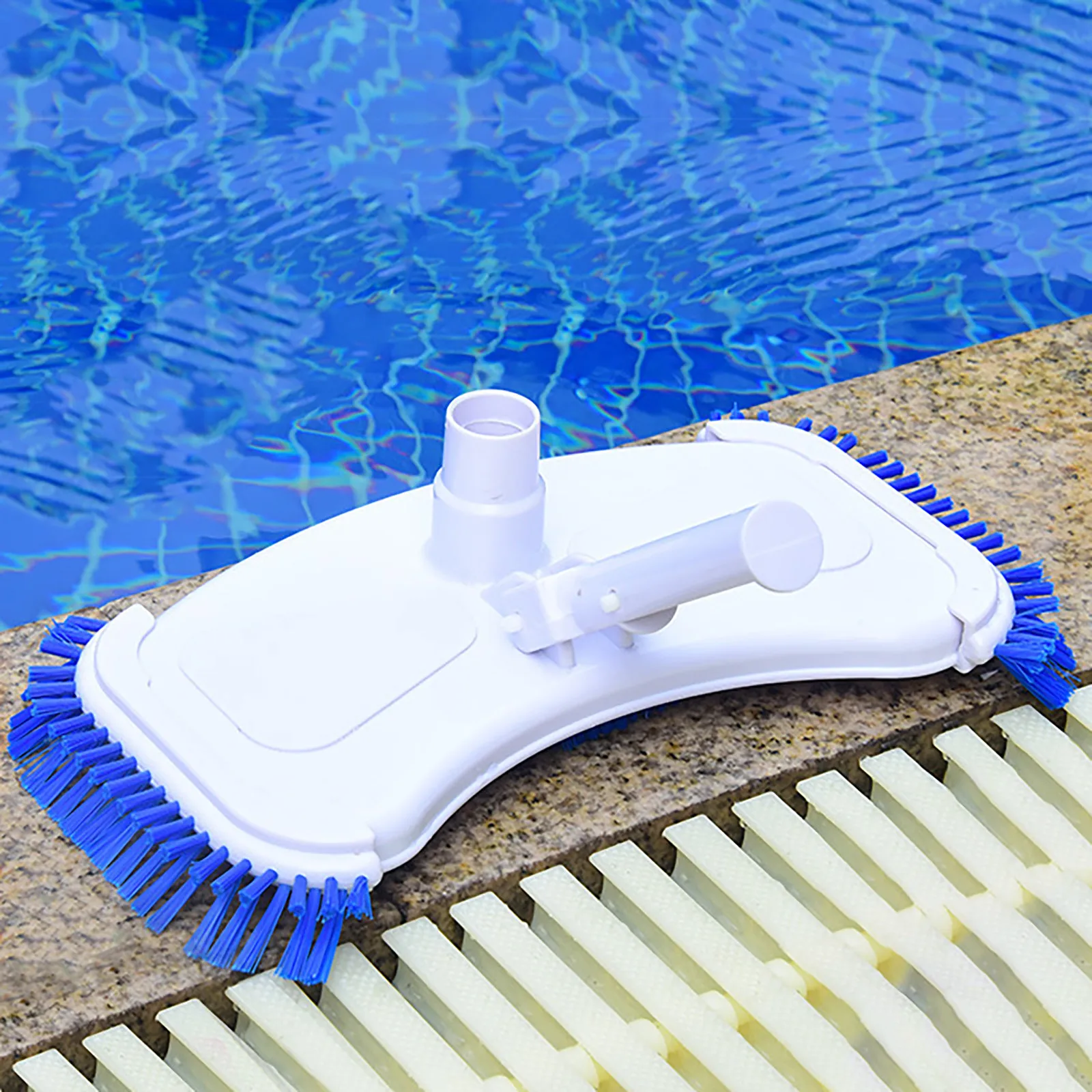 Pool Cleaning Brush Vacuum Head Brush Cleaner Pool Suction Head Brush Cleaner Tool Parts Reinforced Suction With Side Manual pool cleaning tool pool cleaning brush