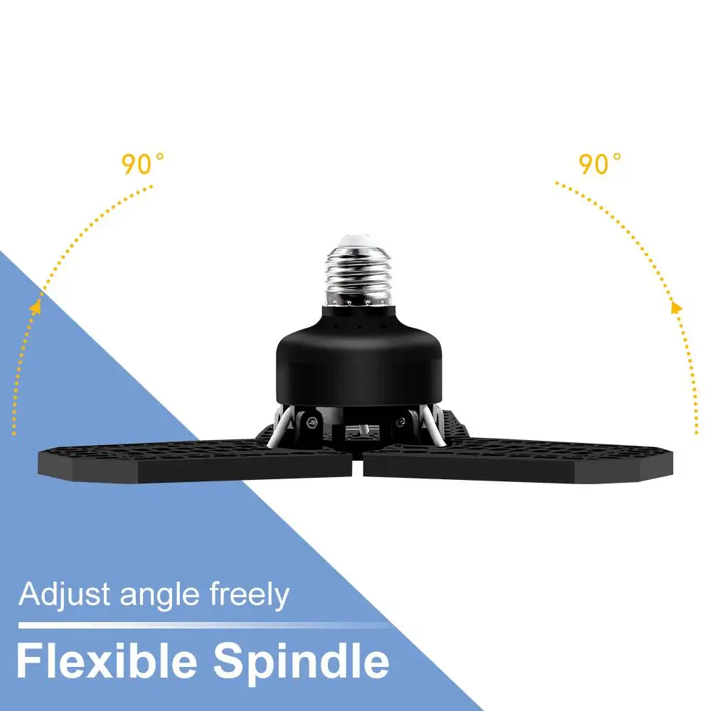 E27 220V LED 차고 전구 접이식 변형 가능한 창고 램프 110V E26 40W 60W 80W 차가운/따뜻한 흰색 홈 워크샵 조명