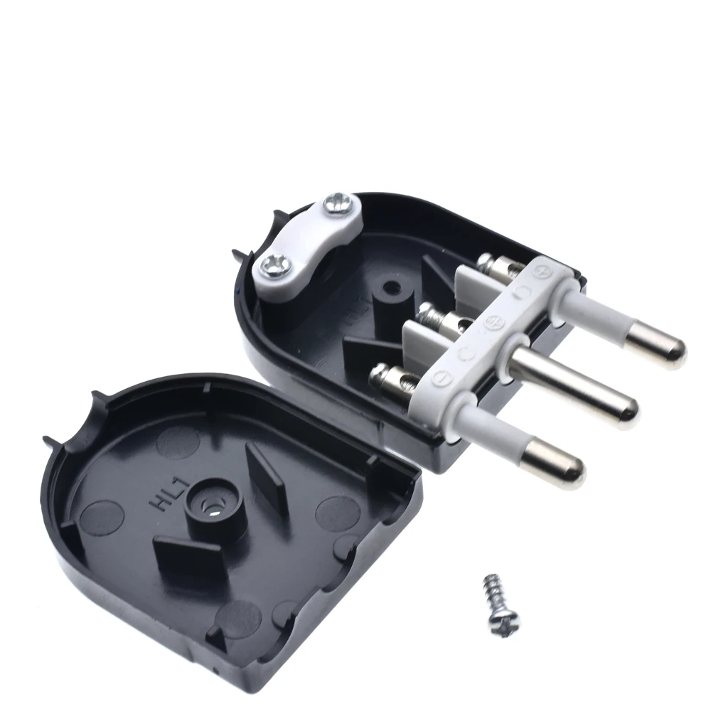3 Pins Wiring Assembly Plug Italian Power Plug 10A/16A 250 AC Standard Power Adaptor Detachable Male For Uruguay Chile