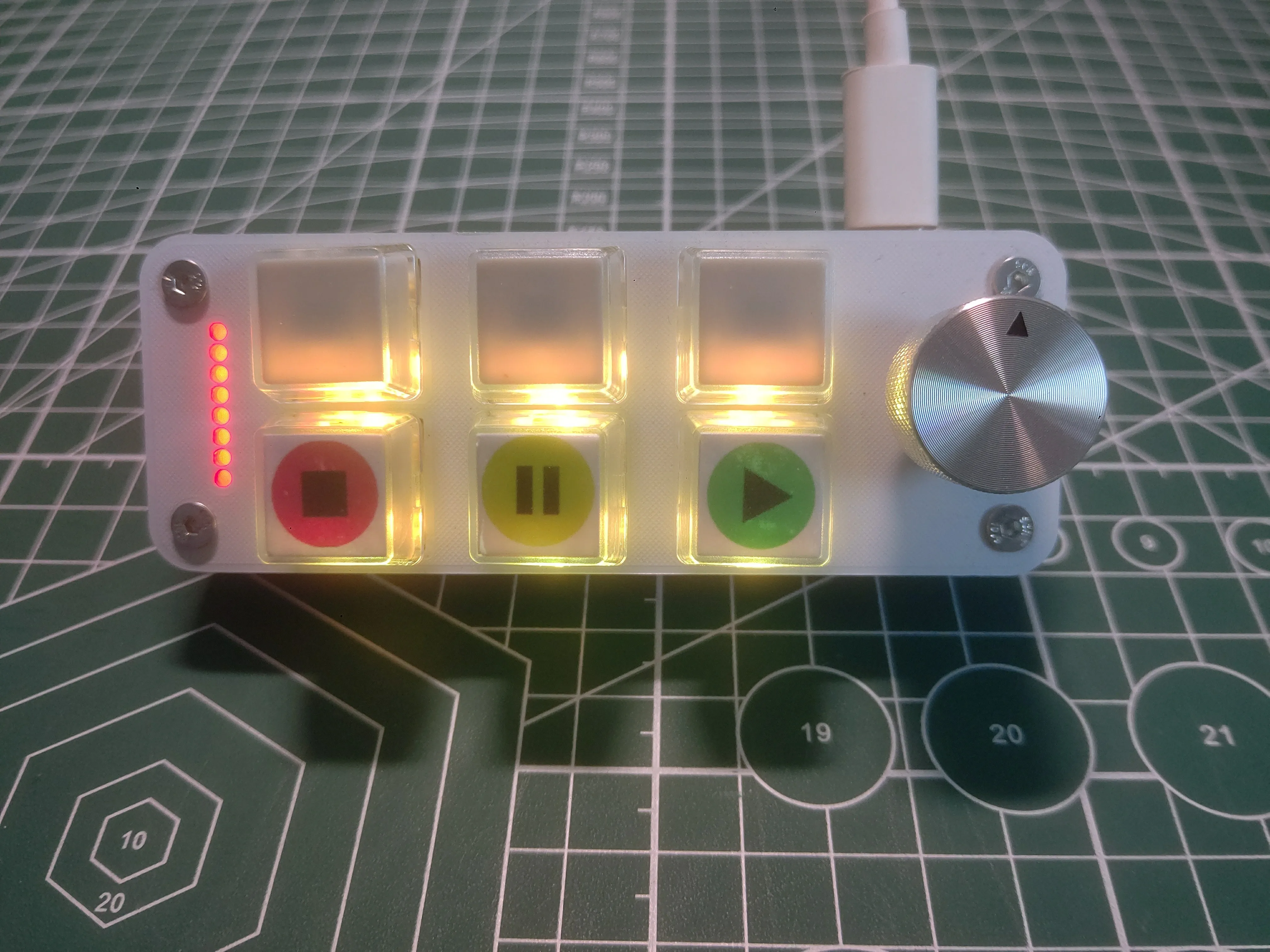 Qlab-dedicado Midi Protocol Controller Teclas Botão Mídia Profissional Música Reprodução de Vídeo