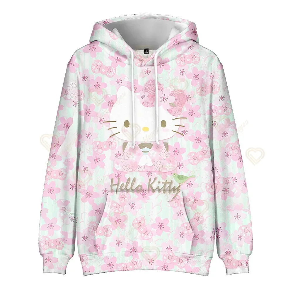 Sanrio Kuromi-sudaderas con capucha estampadas para mujer, suéter