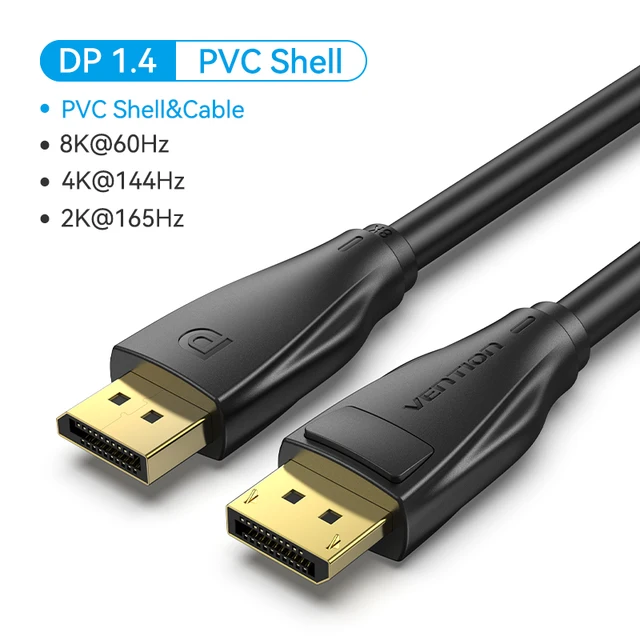 Vention DisplayPort 1.4 Cable 8K 60Hz 4K HDR 165Hz Display Port Audio Cable for Video PC Laptop