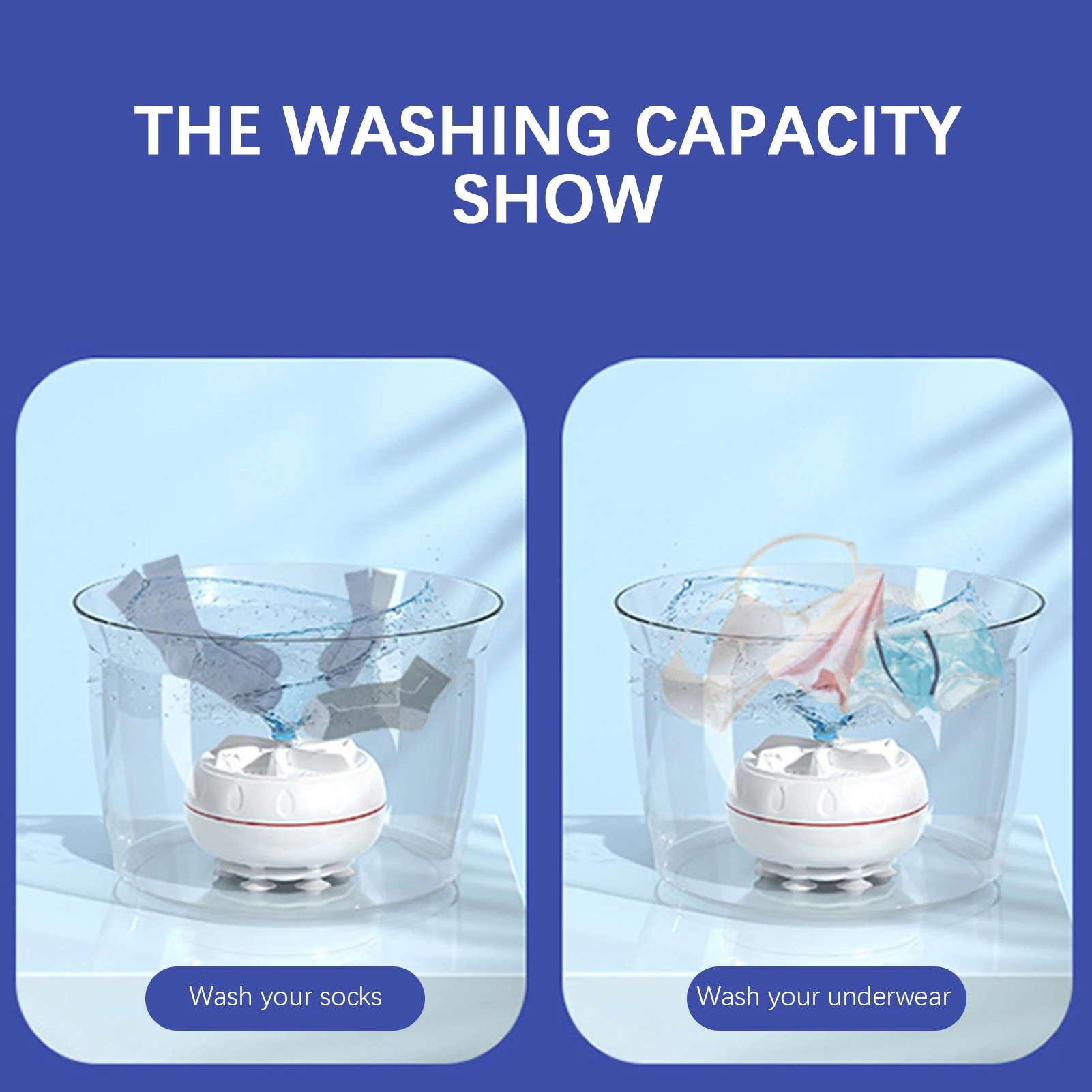 Mini Washing Machine,Ultrasonic Turbine Washing for Baby Clothes