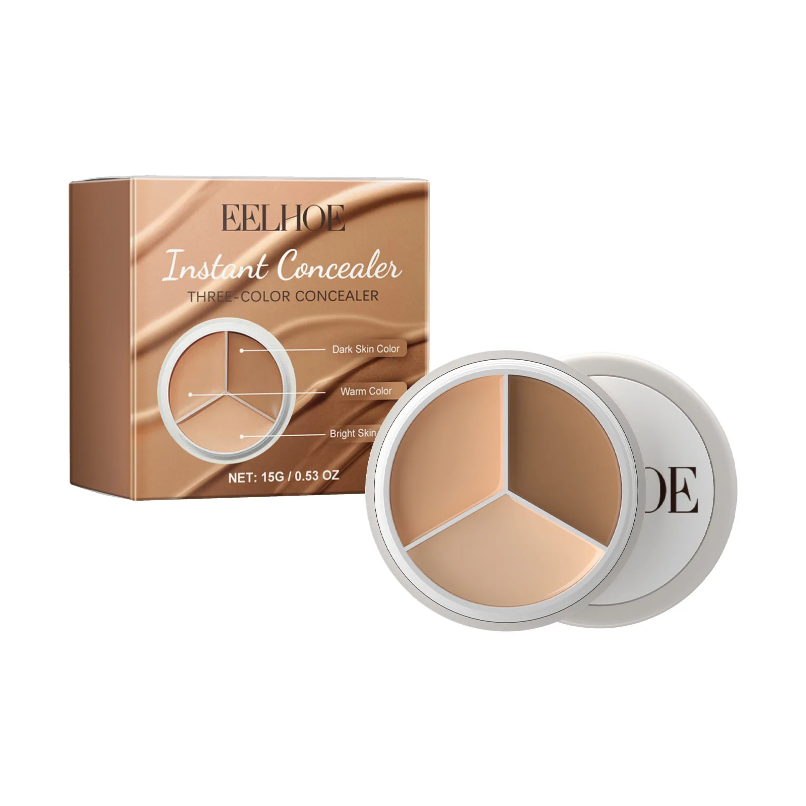 thumbnail image 1 of Corrector de cobertura total, resistente al agua, de larga duración, control de grasa, corrector para ojeras, líquido cosmético para maquillaje facial, 1 of 4