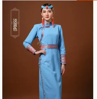 Autumn 2023 Women's Modern Improved Mongolian Robe Long Sleeve