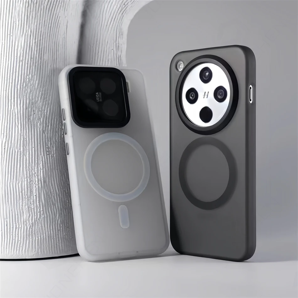 Luxury Magnetic Wireless Charging Case with Shockproof Matte Finish
