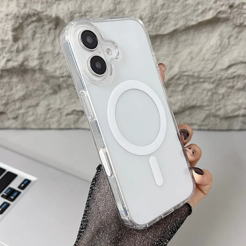 Cover Antiurto TPU+PC con MagSafe per iPhone 16 Pro Max - Trasparente - UltraFlex PRO