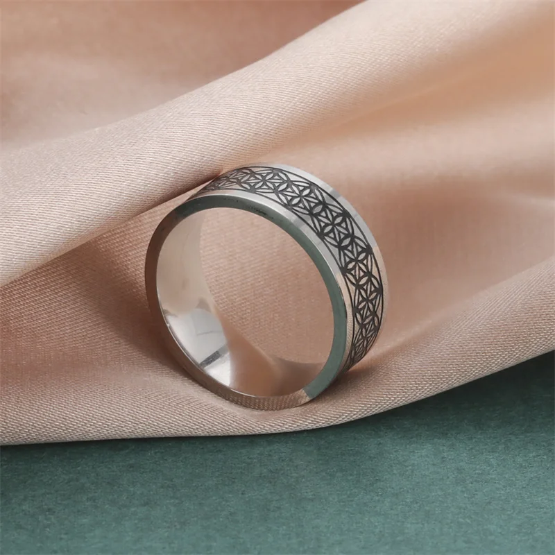 Vintage Edelstahl ringe für Männer Frauen Wikinger Runenring Unisex Punk Statement Ringe für Jugendliche Schmuck Geschenke Bague Homme – Detail 14