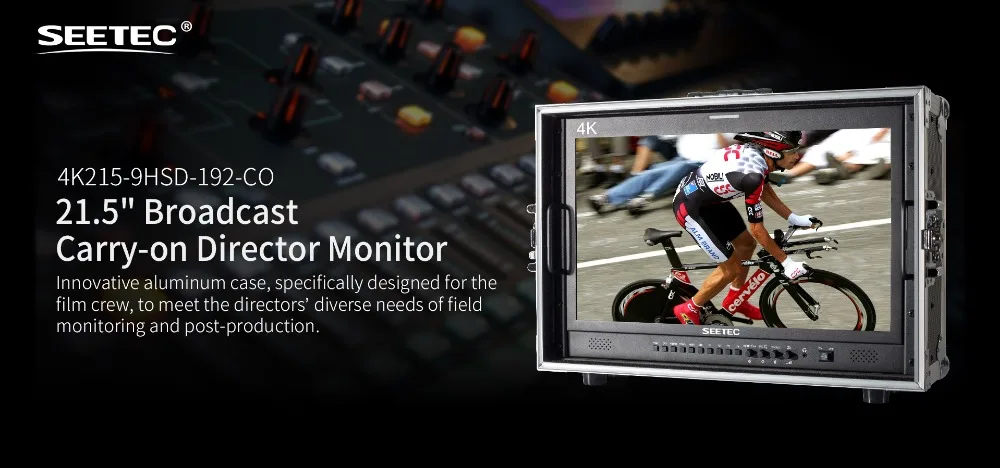 4K215-9HSD-192-CO 21.5 Inch IPS FHD 1920x1080 Carry-on Broadcast Monitor with 3G