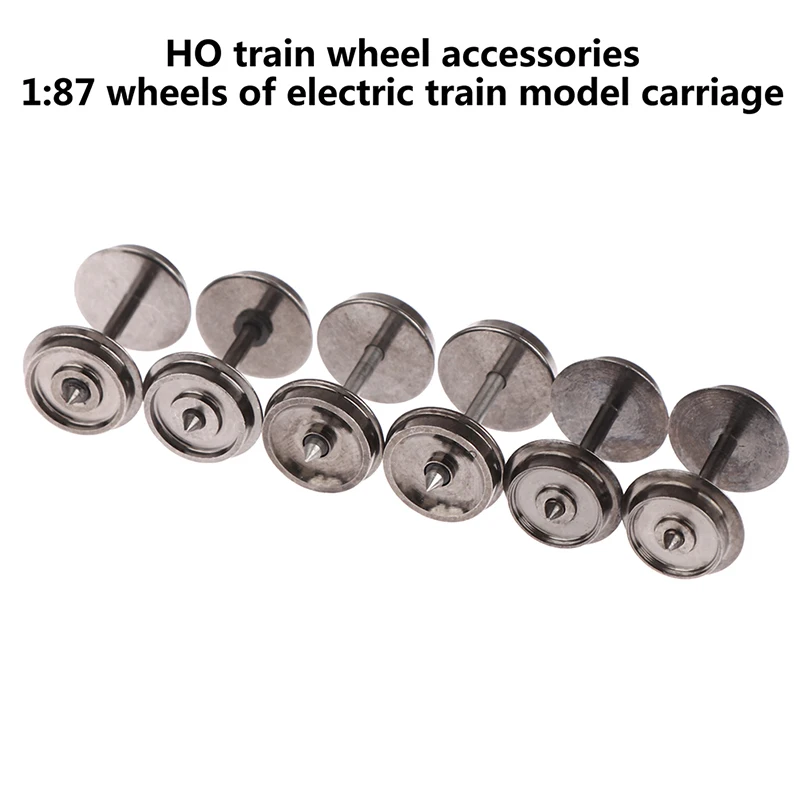 

2pcs HO Scale 1:87 36'' Metal Wheels For Model Train DC Wheel Set C8724