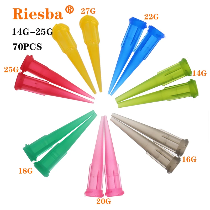 70pcs TT Plastic Tapered Glue Dispensing Nozzle for Soldering Nozzles,Plastic Dispensing Tips