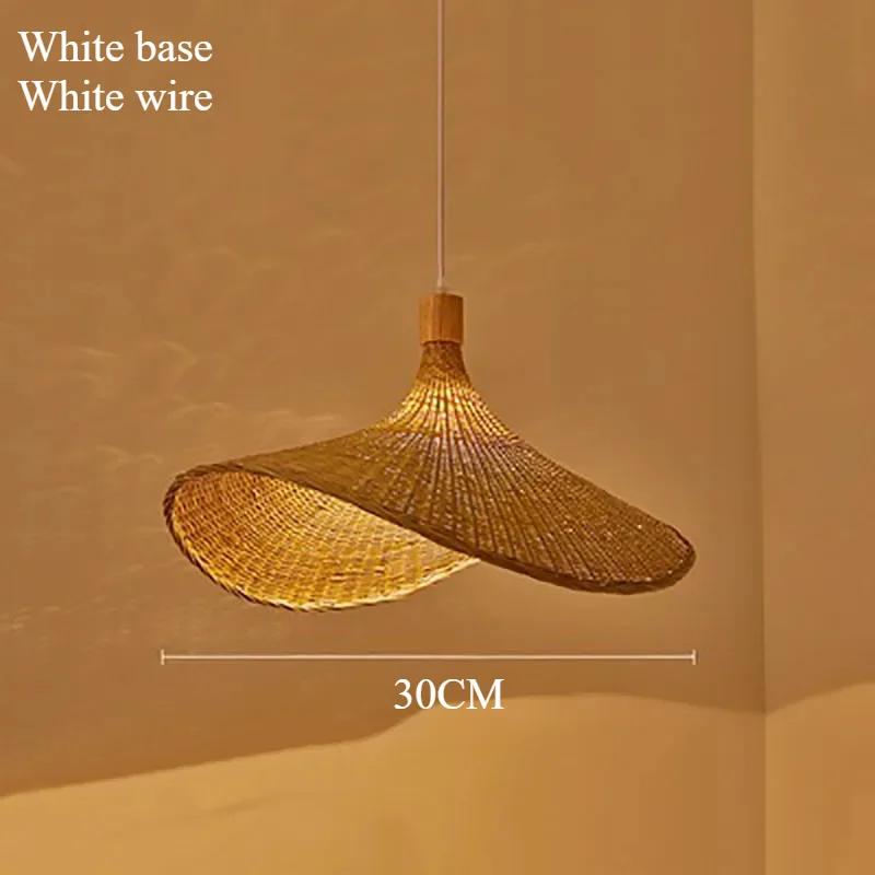 Modern Creative Straw Hat Chandelier Chinese Style Handmade Woven Bamboo Lamp Bamboo Chandelier Tea Room Rattan Hand-woven Lamps