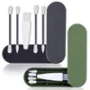 4Pcs Reusable Cotton Swabs Silicone Ear Pick Spiral Cleaner Tool Portable Silicone Swab Clean Sticks Buds Lip Eyeliner 3
