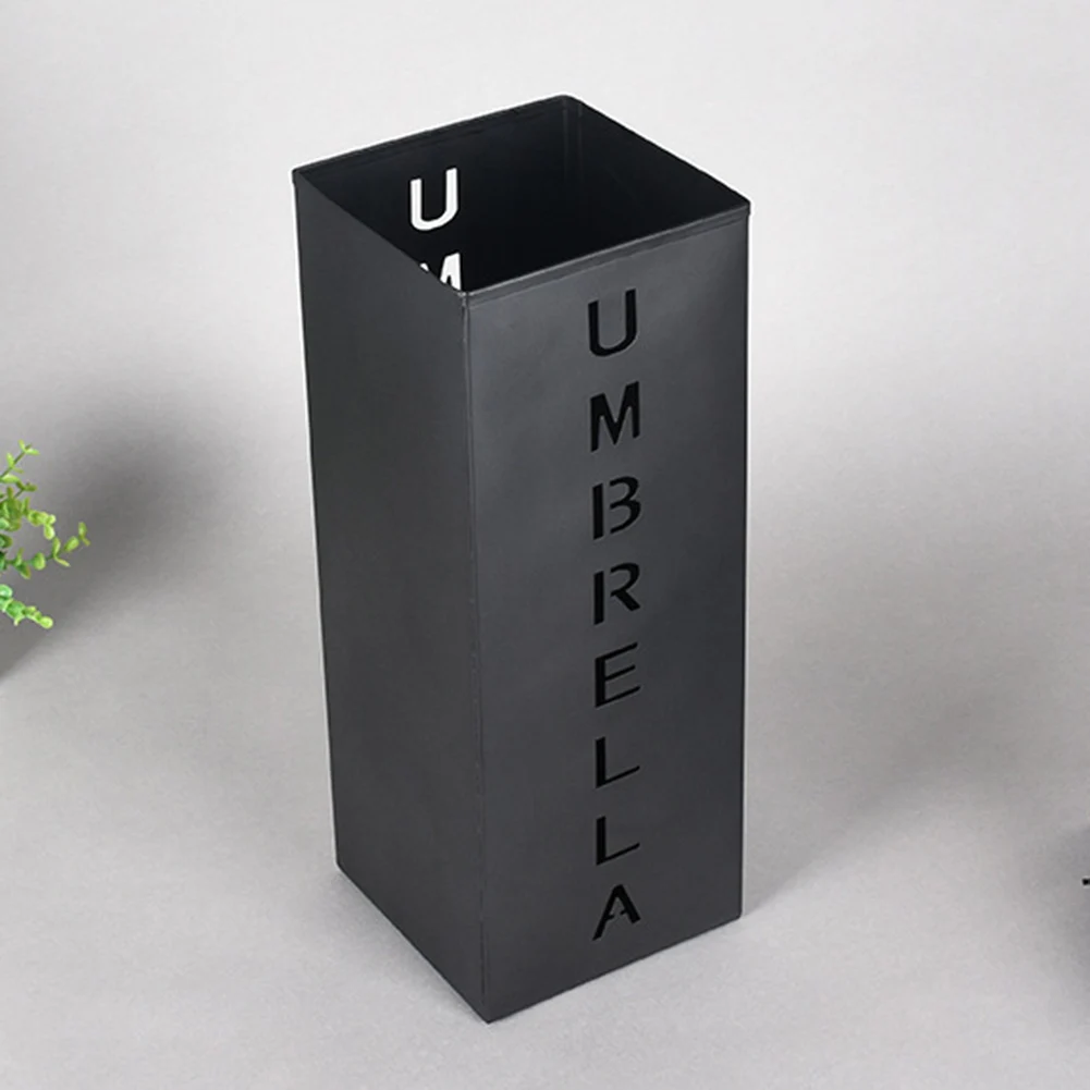 Metal Square Umbrella Holder Bin Free Standing Umbrella Walking Sticks Holder Multipurpose for Hallway Entryway Home Hotel