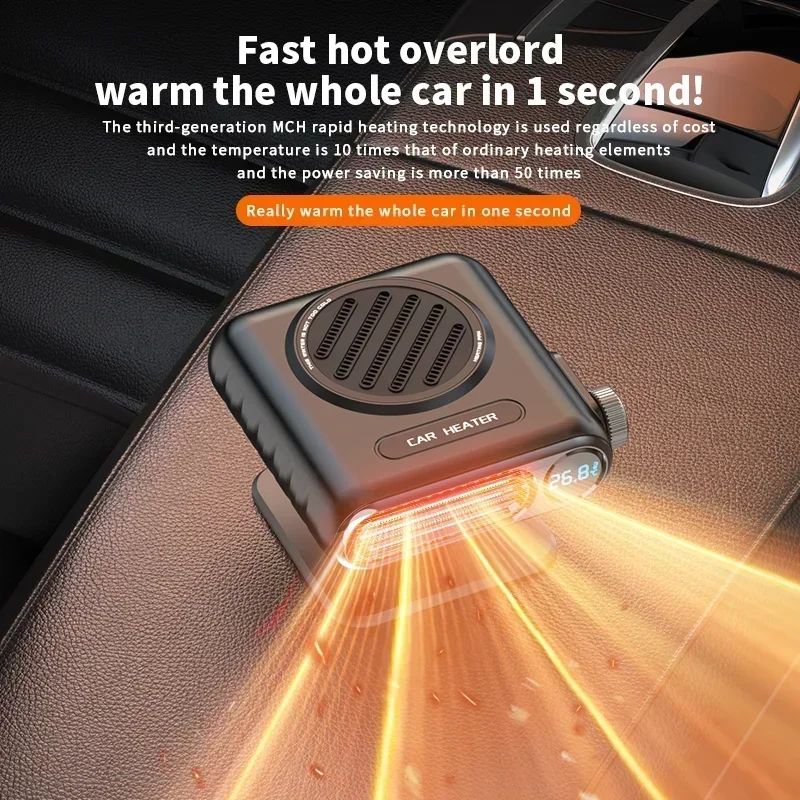 Diesel Air Heater Display Temperature Car Heater 12V/24V Portable Defogger Defroster Heater Fan 150W Dryer Windshield Defogger Accessories