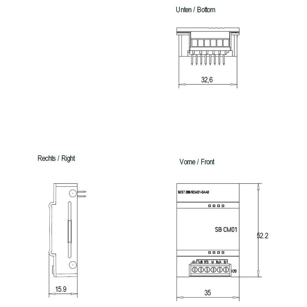 SIMATIC S7-200 SMART PLC 제어 모듈 신호 보드 통신 신호 아날로그 확장, 6ES7288-5CM01/DT04/AE01/AQ01-0AA0