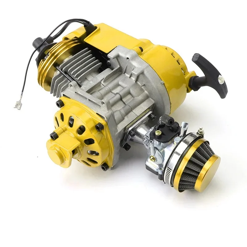 49cc Motorrad-Komplettmotor 2-Takt-Motor mit Luftfilter und Vergaser für Quad, Mini-Dirt-Bike, Fahrrad, Offroad-Dreiräder – Detail 4