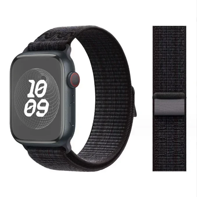 Nylonschlaufe für Apple Watch Armband 45 mm 44 mm 46 mm 40 mm 41 mm 38 mm 42 mm Correa Armband iWatch Serie 6 Se 7 8 9 10 11 ultra2-3 49 mm – Detail 20