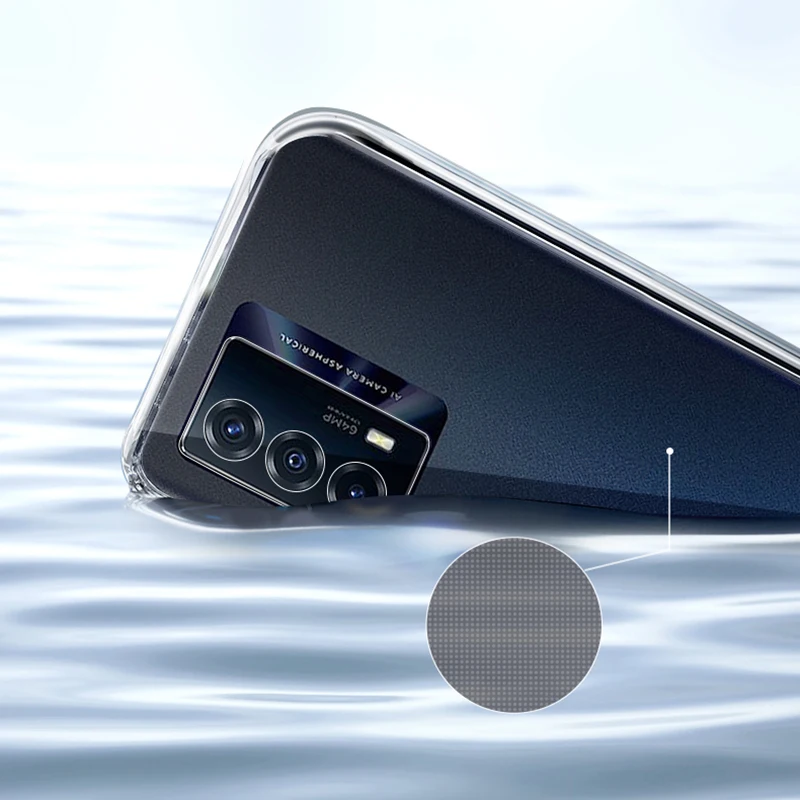 Clear  Capa Soft Silicone Lens Protection Case with Back Cover Coque