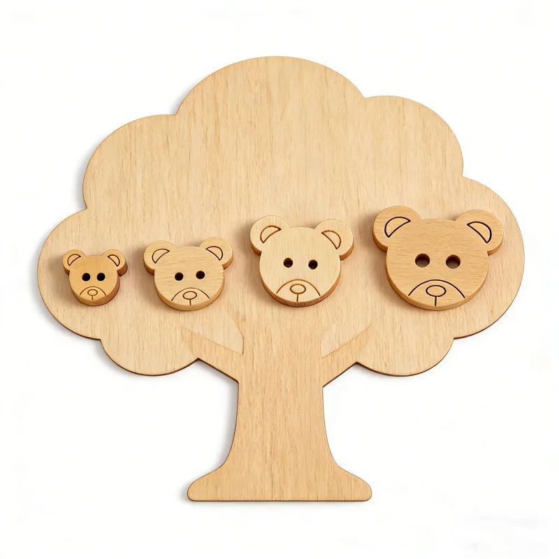 나무 곰 단추 바느질 단추 사랑스러운 수제 선물 장 미니 나무 단추 DIY 디자인 의류 스크랩북킹용