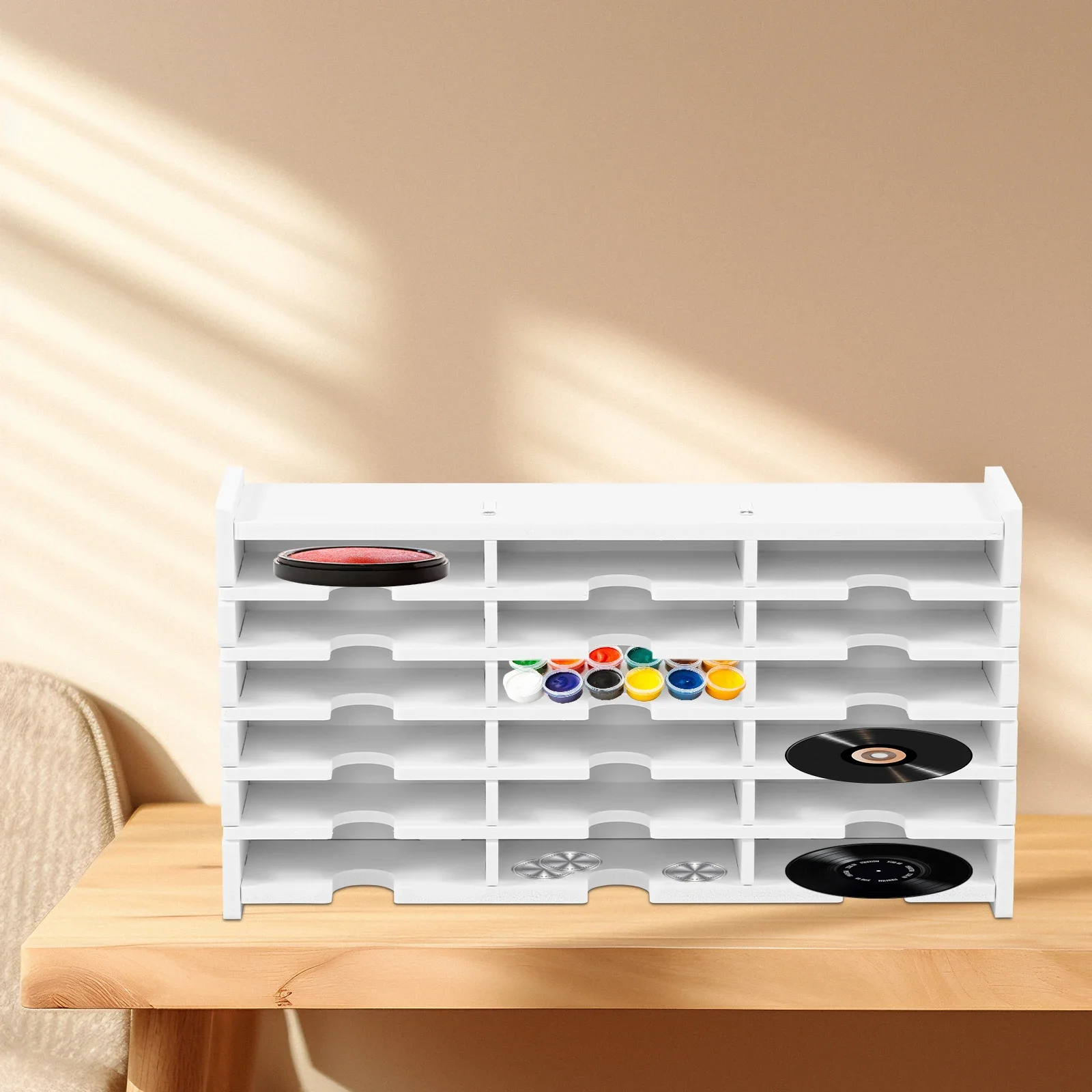 18 Slots Ink Pad Storage Holder Stamp Pad Storage Organizer, Ink Pad Storage Stamp Holder Storage Rack for Crafts Supplies