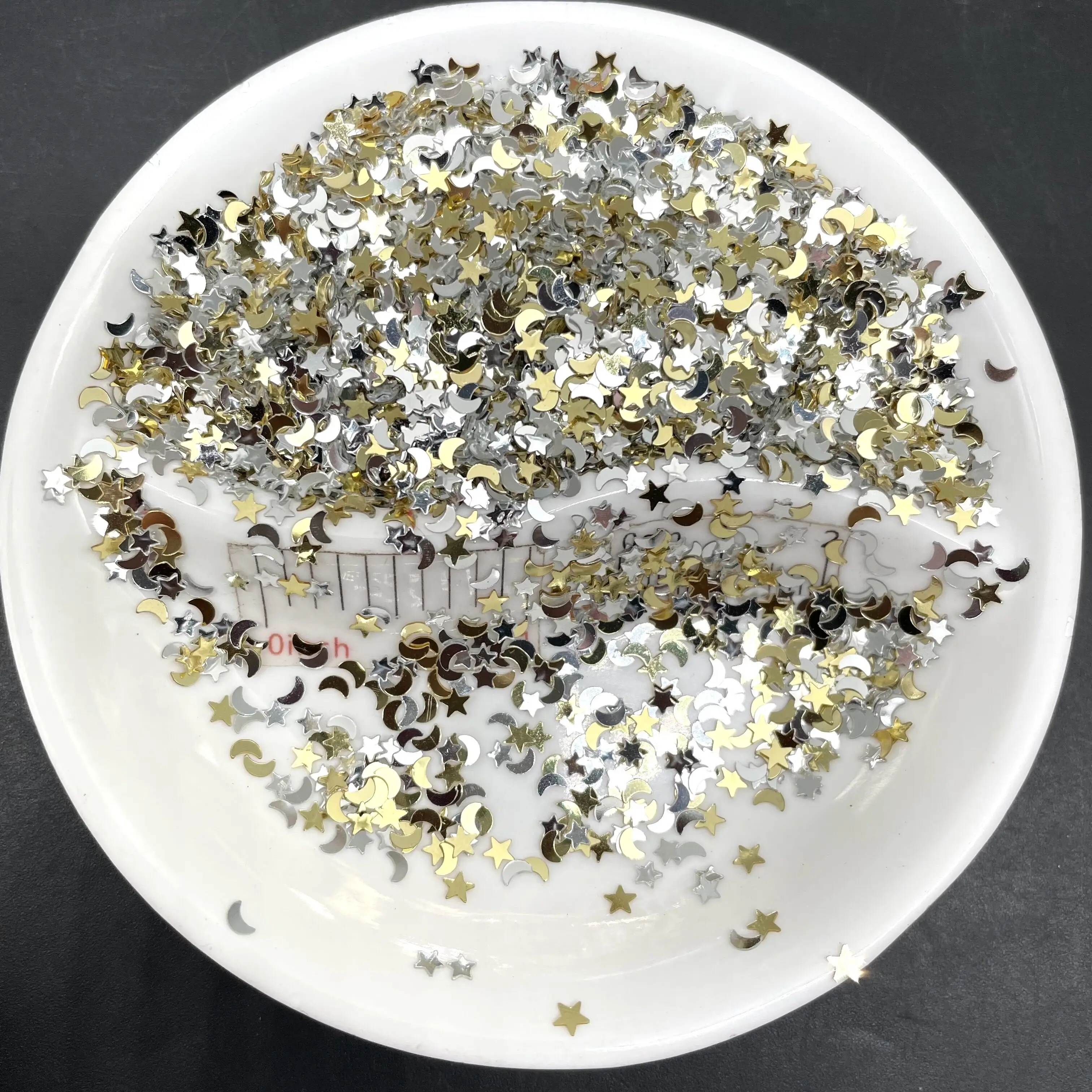 Gold Star n Moon PVC loose Sequins Glitter Paillettes for Nail Art Manicure, wedding Confetti,Ornament Accessories, Filler 20g,sequin embroidery accessories,nail art decor,sequins for crafts,sequins accessories,sequins jewelry accessories