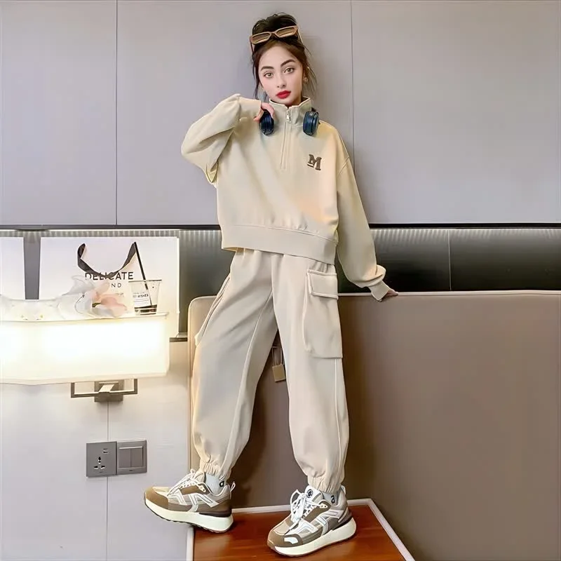 TIWEKE Vêtements Fille 4t, Enfants Garçons Et Filles Sweat à Capuche Léger à Manches Longues Imprimé Lettres Et Ensemble Pantalon Long, Taille 12-13 Ans