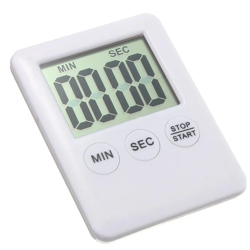 1pcs Super Thin LCD Digital Display Kitchen Timer Square Countdown Alarm Magnet Clock Sleep Stopwatch Clock Timer Kitchen Tool 3