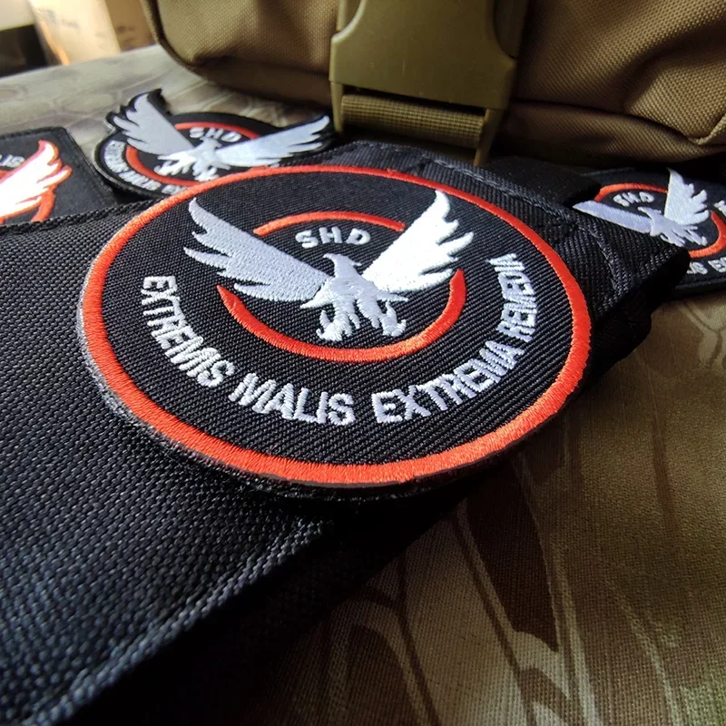 Фото SHD The Division значок для морального духа вышитые нашивки стрельба для ролевых игр тактическая повязка на руку крючок с крыльями & Loop рюкзак №2