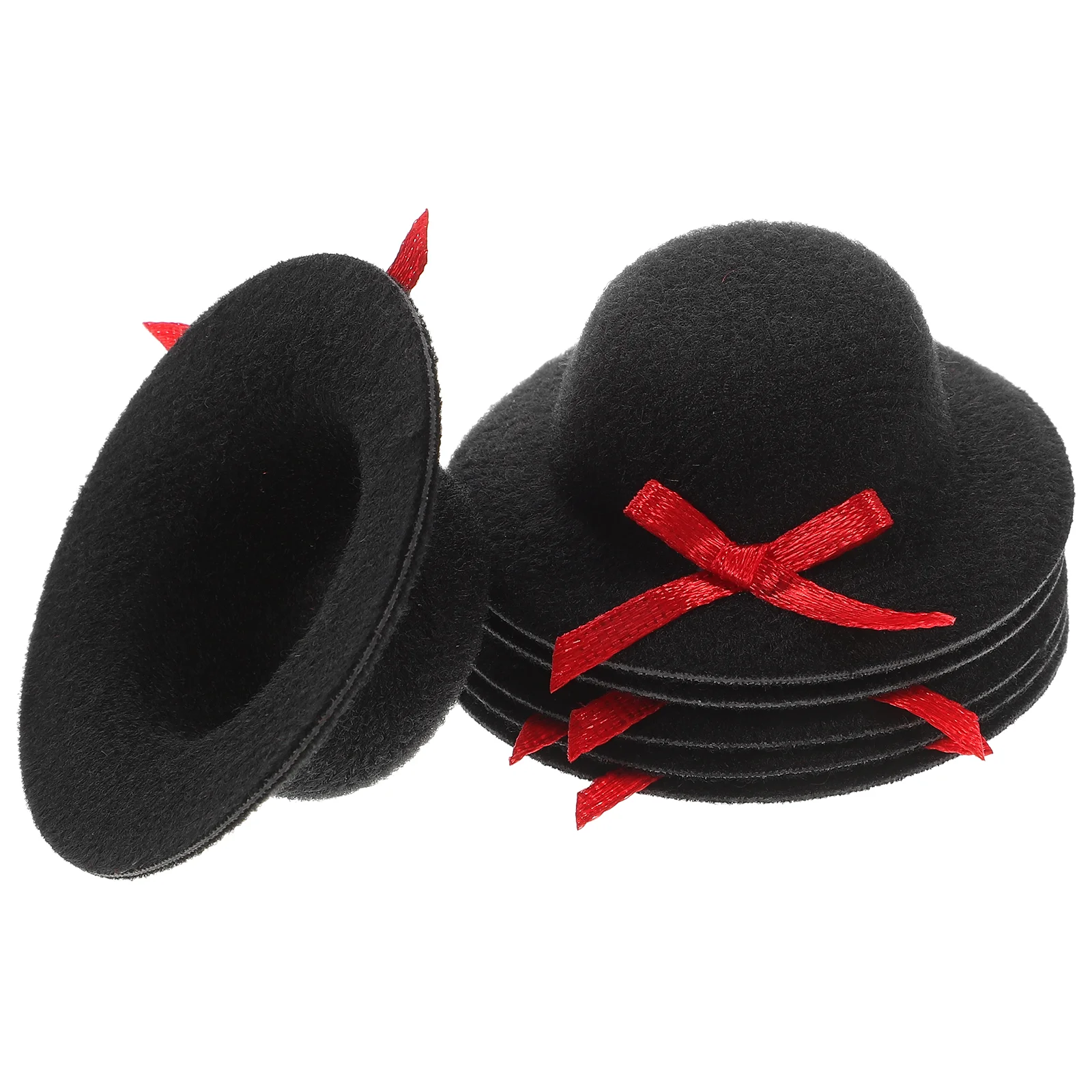 

6 Pcs Mini Top Hat for Dolls Miniature Hats Christmas DIY Decorative Tiny Cloth
