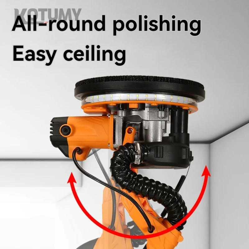 Wall Grinder Handheld Wall Grinding Machine Lighted Electric Self-cleaning Sandpaper Machine Putty Sander