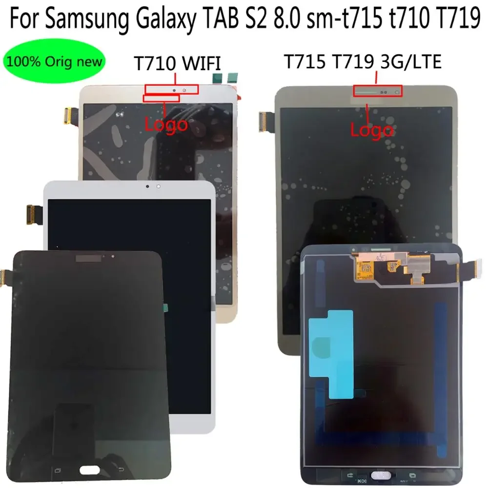 Shyueda Per Samsung Galaxy Tab S2 8.0 Sm-T715 T710 T713 T719 Super Amoled 1536X2048 Display Lcd Touch Screen Digitizer
