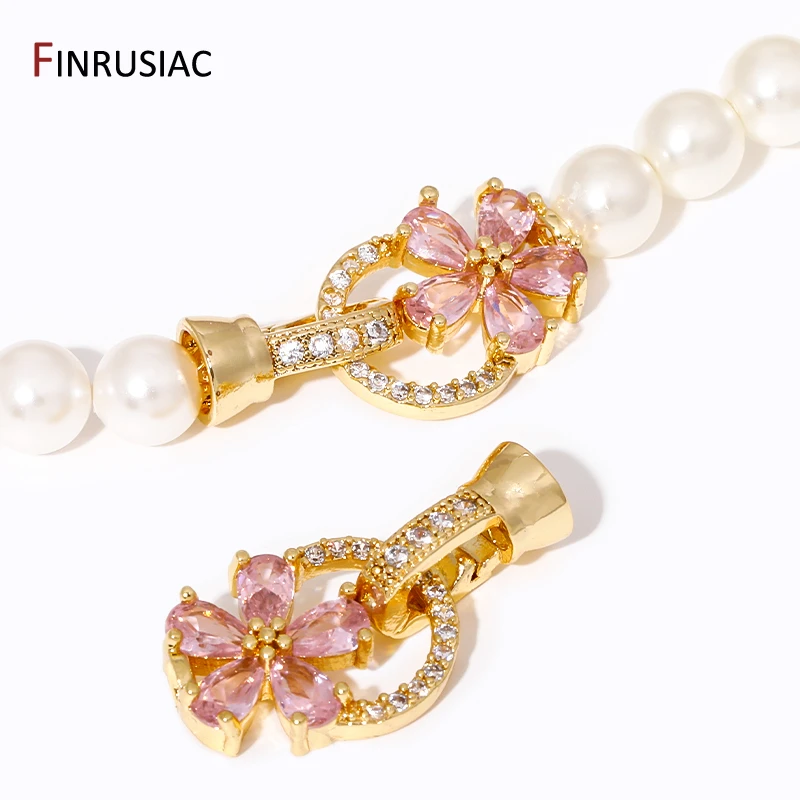 18K vergoldete Zirkon Schmetterling Blume Verschlüsse Verschluss Lock Connector Verschlüsse für DIY Handarbeiten Schmuckherstellung – Detail 37
