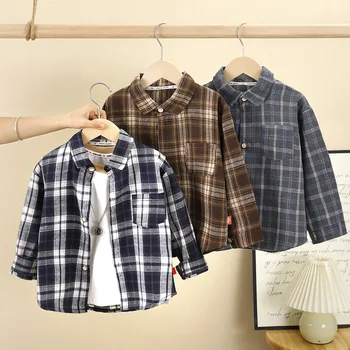 Boys Plaid Shirt Jacket 1
