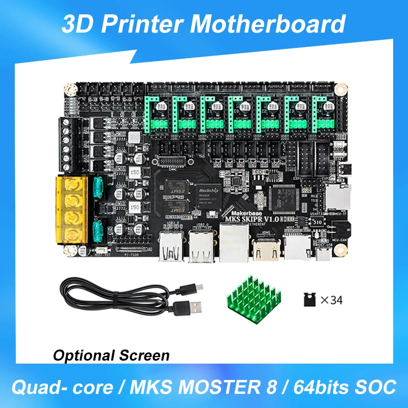 

3D Printer Motherboard Quad-core 64bits SOC Support EMMC Optional Screen for Voron VS Raspberry Pi Board
